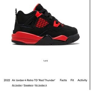 2022 Air Jordan 4 Retro TD 'Red Thunder'